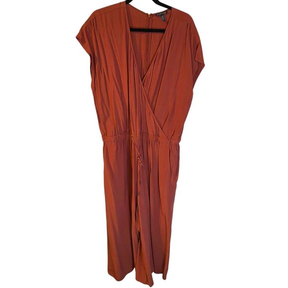 Eileen Fisher Women's Euro Summer Cropped Wide Leg Jumpsuit Sz XL Brown Travel - Picture 1 of 6